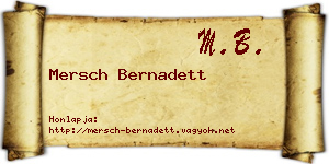 Mersch Bernadett névjegykártya
